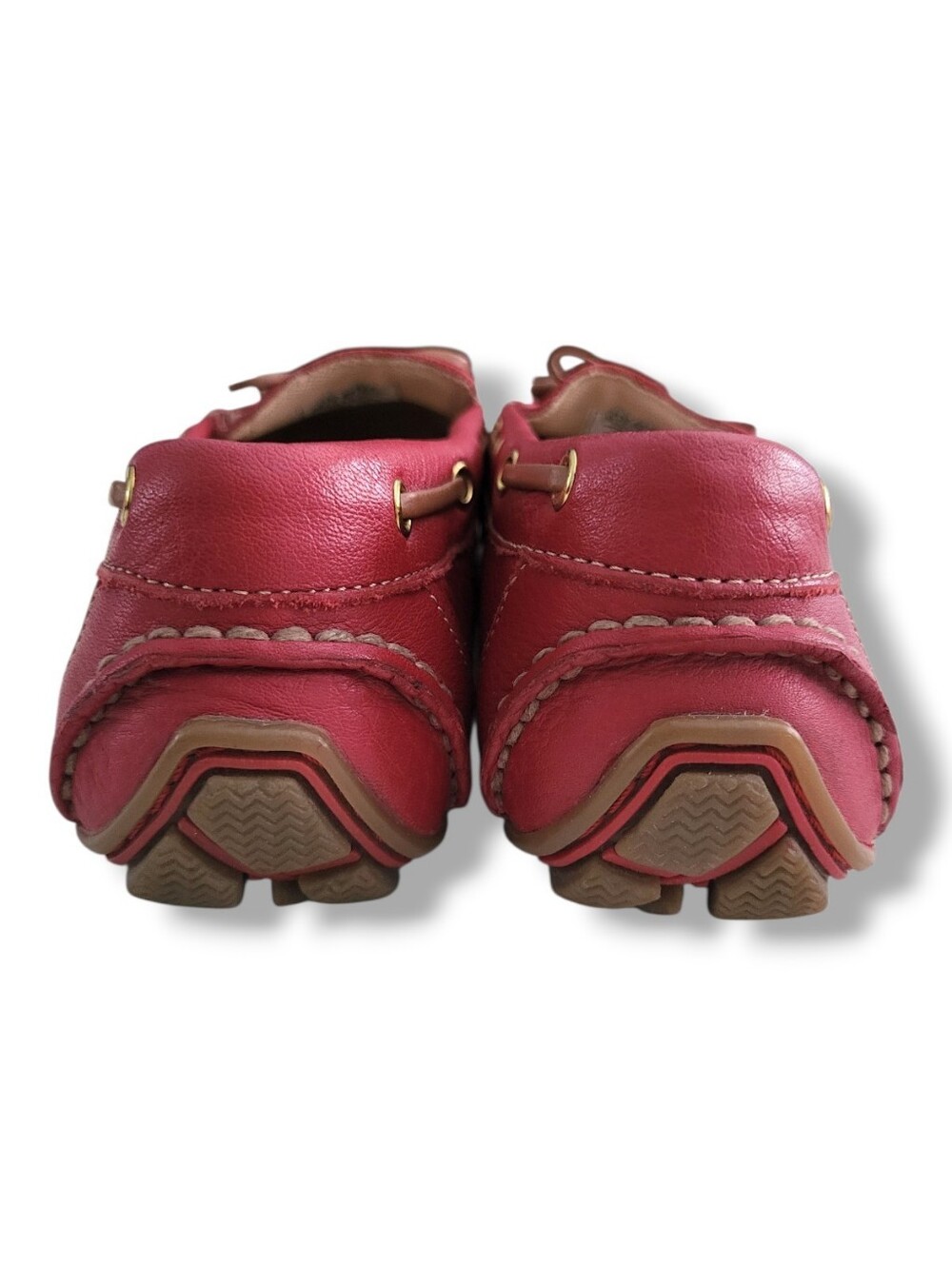 ROCKPORT Red Leather Washable Driving Moccasin Loafers - Picture 10 of 14
